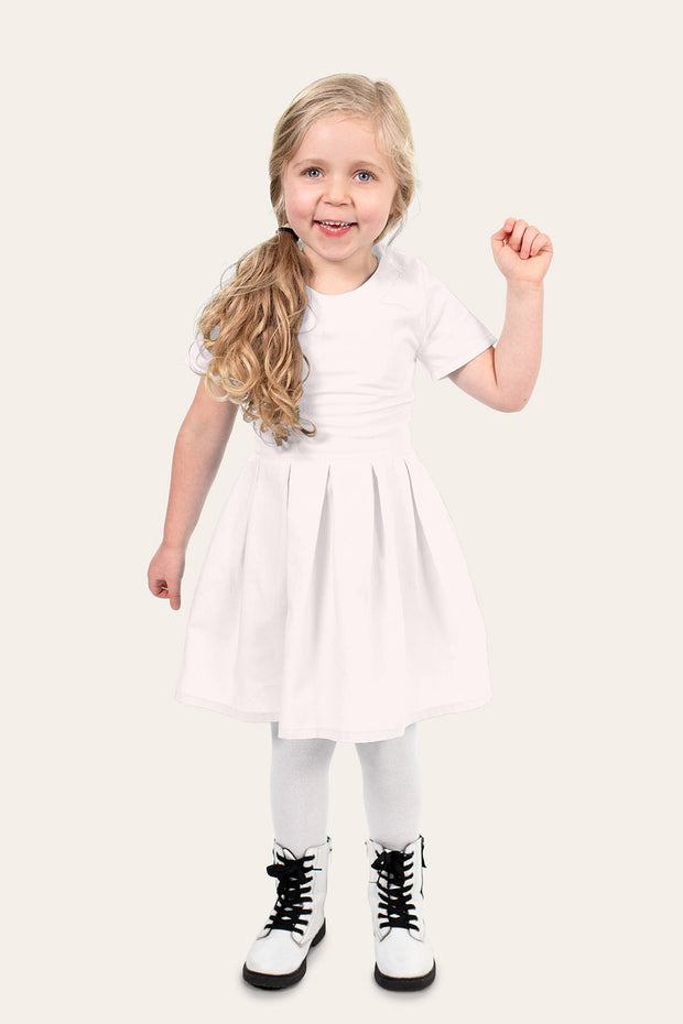 Viscose Poplin fabrik Uni Wollweiß