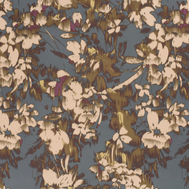 Satin Duchesse fabrik Stahlblau leicht glänzend 