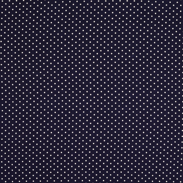 Viscose Poplin fabric Dots Black