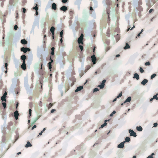 Satin Duchesse fabric Abstract printed 