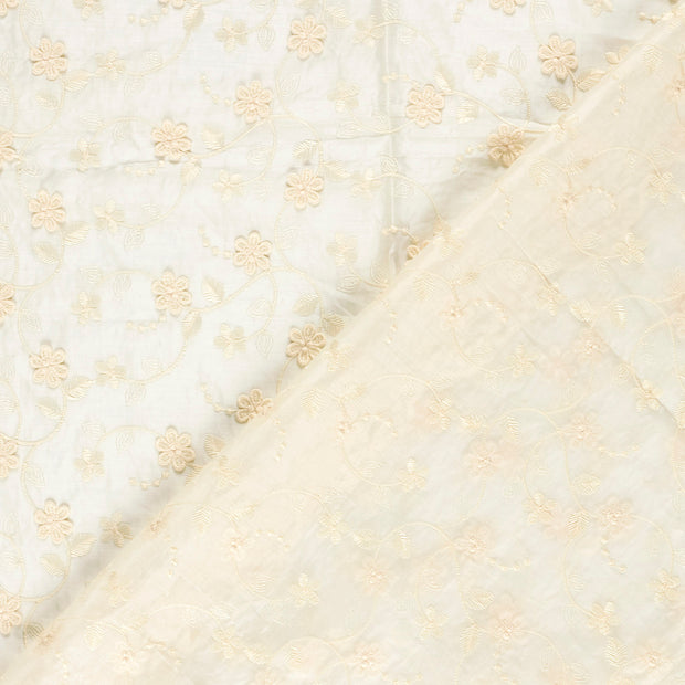 Chiffon fabric Flowers embroidered 