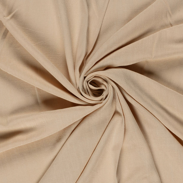 Woven Viscose Linen fabric Beige slub 