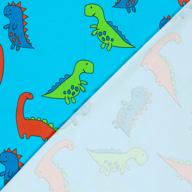 Jersey fabric Dinosaurs printed 