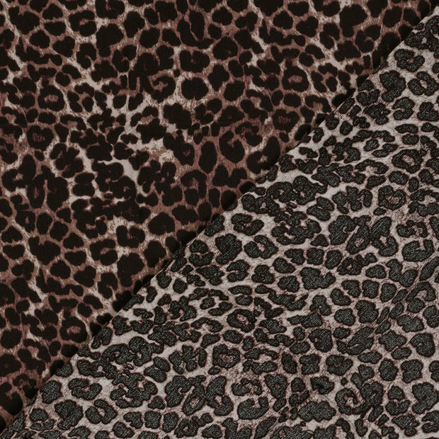 Satin fabric Panther printed 