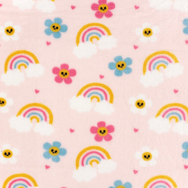 Coral Fleece fabric Pink soft 