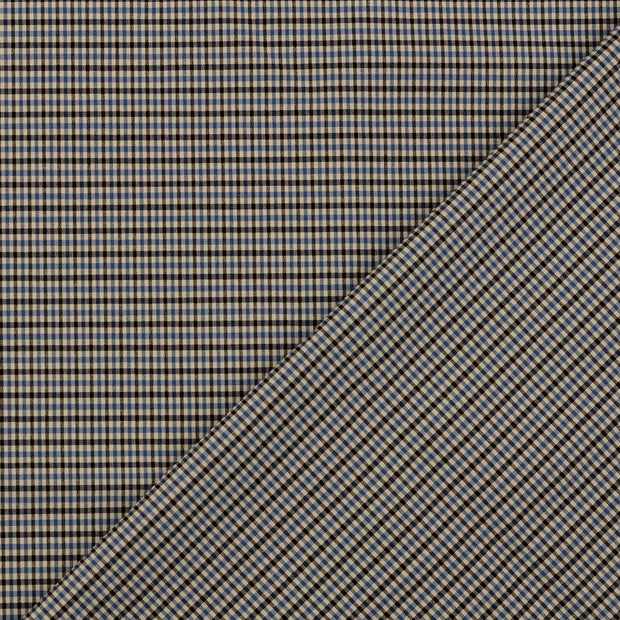 Bengaline fabrik Jeansblau garngefärbt 