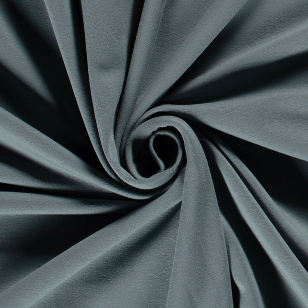 French Terry fabric Unicolour Steel Blue