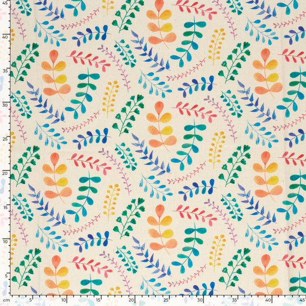 Panama fabric Twigs Beige