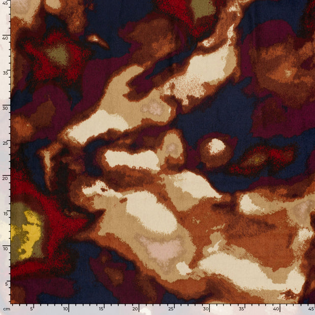Satin Velvet fabric Abstract Brique