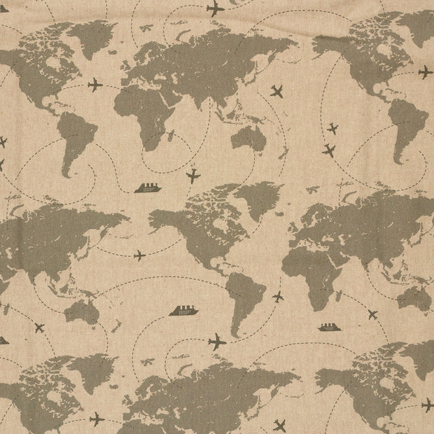 Linen Look fabric Beige matte 