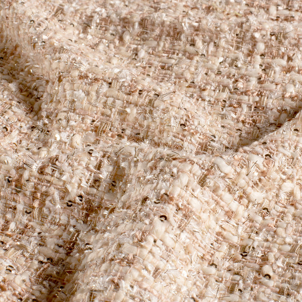 Bouclé fabrik Karo's Beige
