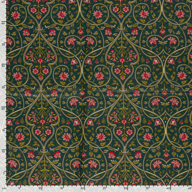 Panama fabric Ornaments Petrol