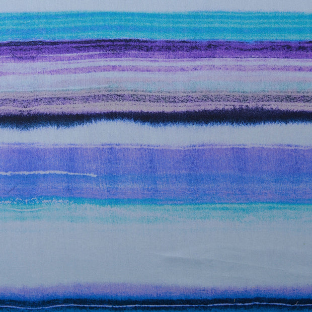 Viscose Satin fabric Stripes Cobalt