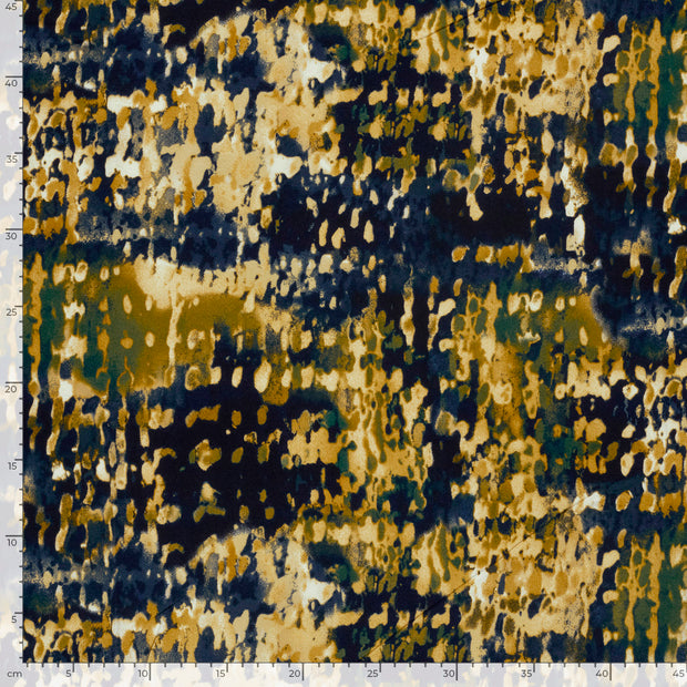 Viscose Vortex Jersey fabric Abstract Navy