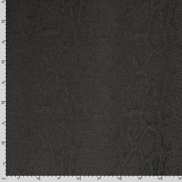 Satin Jacquard fabric Snakes Dark Grey