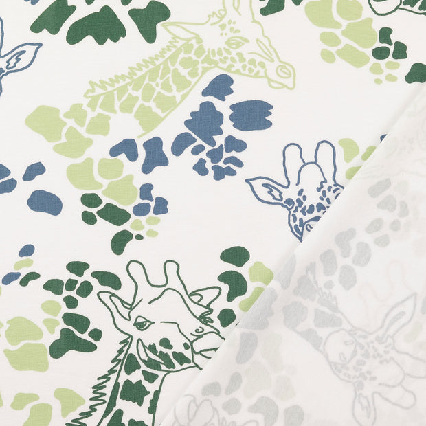 Jersey fabric Green printed 