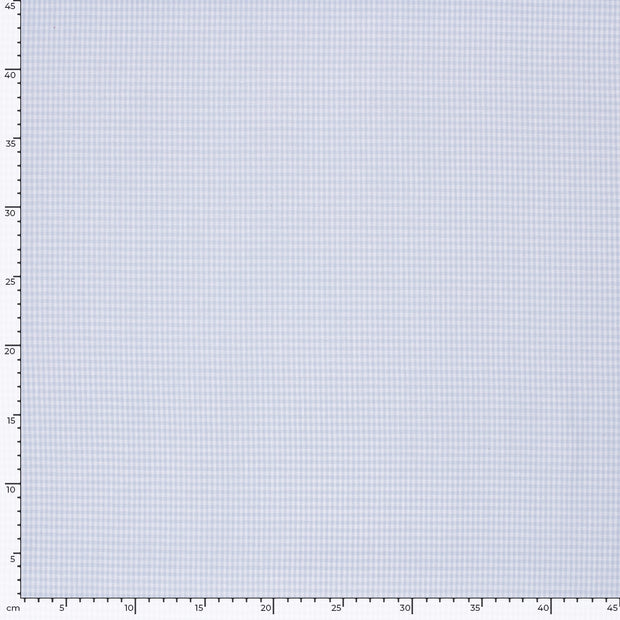 Cotton Poplin fabric Checks Baby Blue