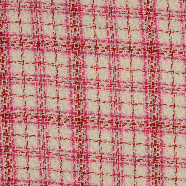 Bouclé fabrik Karo's Rot