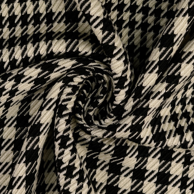 Bouclé fabric Black yarn dyed 