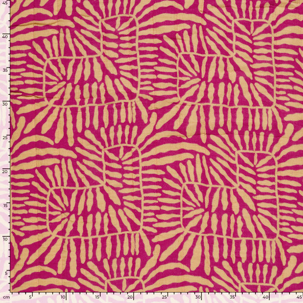 Musselin gepolstert fabrik Abstrakt Fuchsia