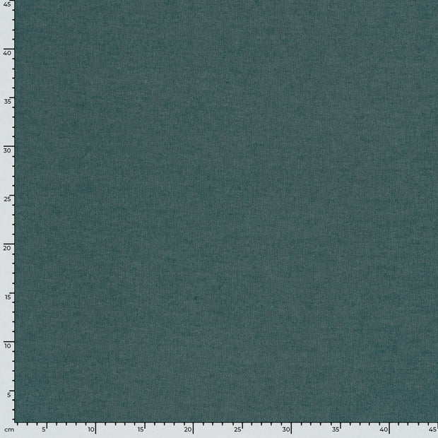 Heavy Knit tela Melange Petróleo