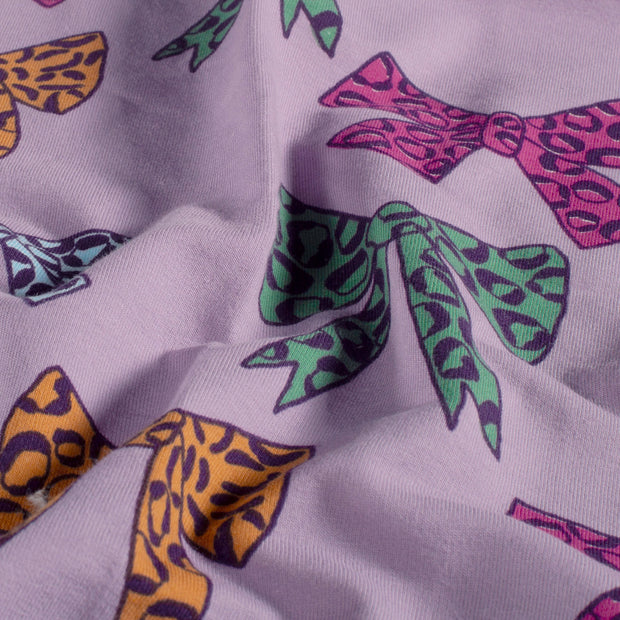 French Terry fabric Abstract Lila