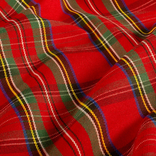 Gabardine fabric Checks Red