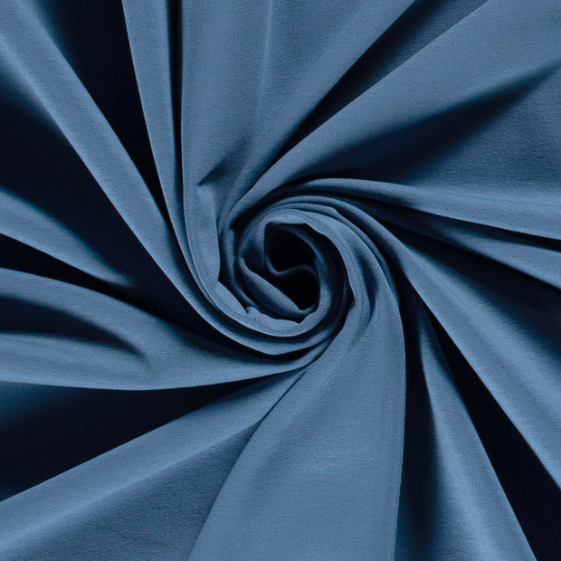 French Terry fabrik Uni Indigoblau