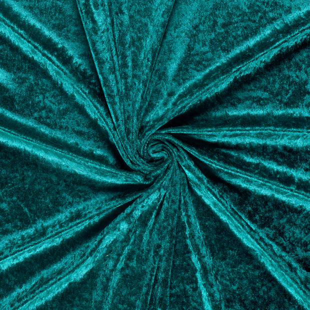 Velours fabric Petrol crushed 