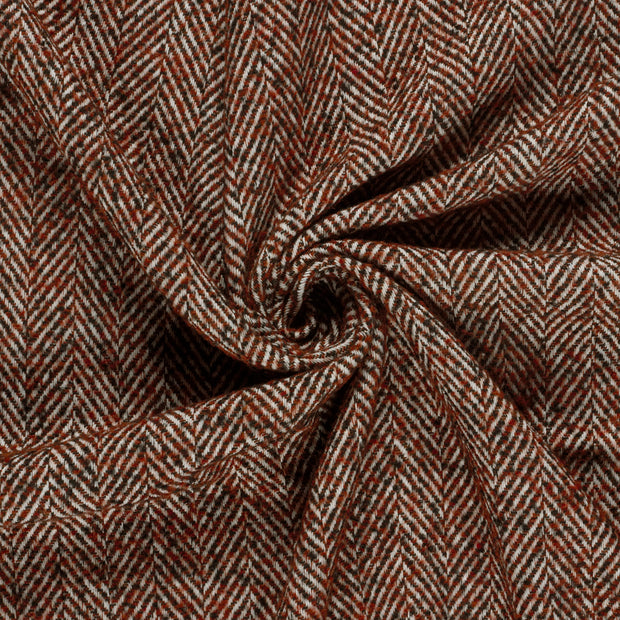 Jacquard fabric Brique brushed 