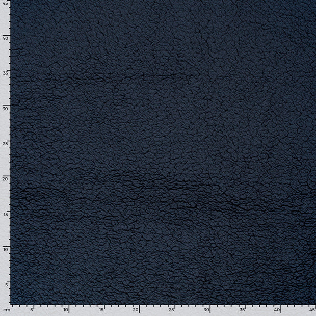 Fake Fur fabric Unicolour Navy
