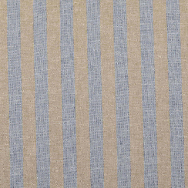 Linen fabric Stripes Sky Blue