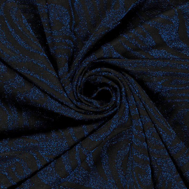 Jacquard fabric Abstract Cobalt
