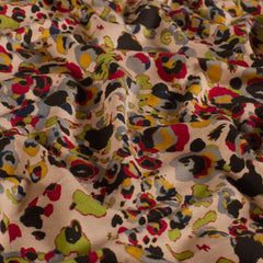 Viscose Vortex Jersey printed Abstract Camel
