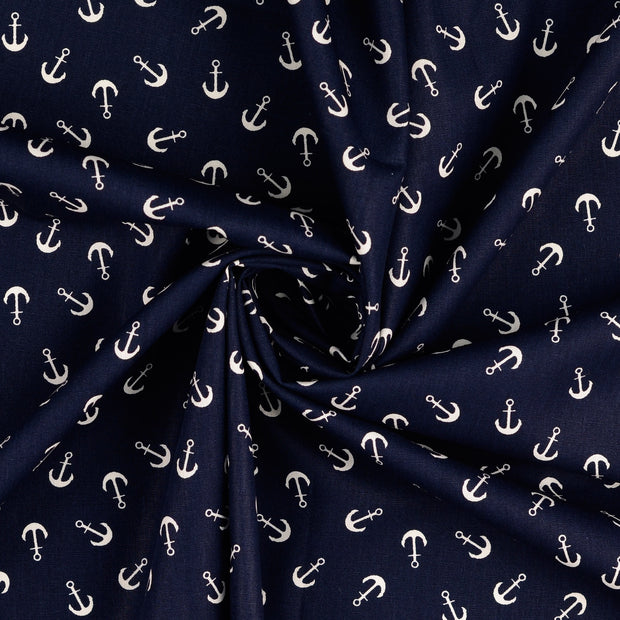 fabric Navy printed 