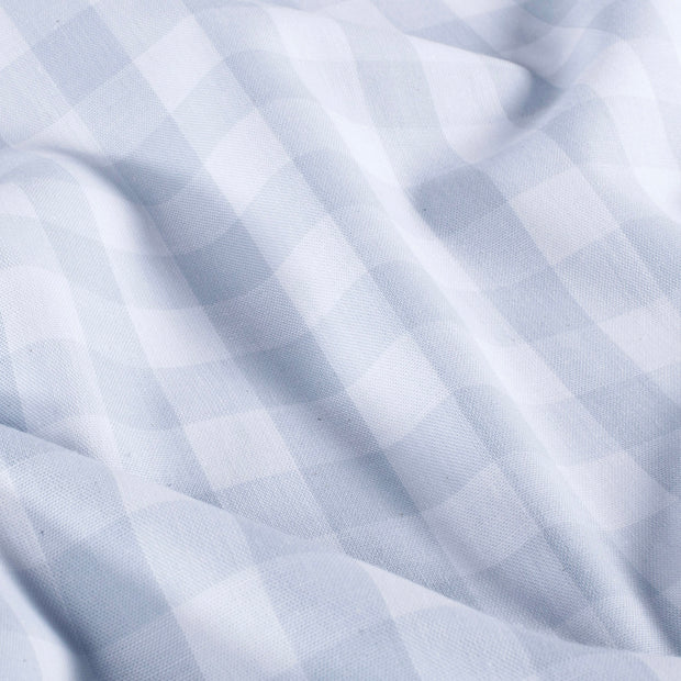 Cotton Poplin fabric Checks Baby Blue