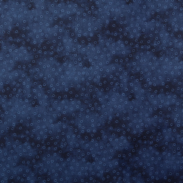 Katoen Poplin stof Geometrisch Marine
