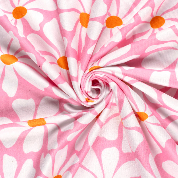 Beach towel fabric Pink digital printed 