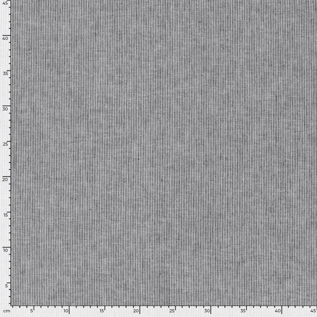 Chambré fabric Stripes Black