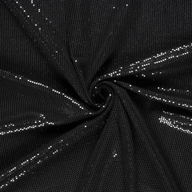 Polyester Jersey fabric Black Sequins 