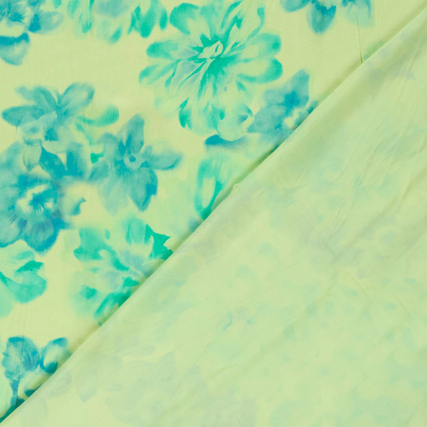 Viscose Satijn stof Abstract digitaal bedrukt 
