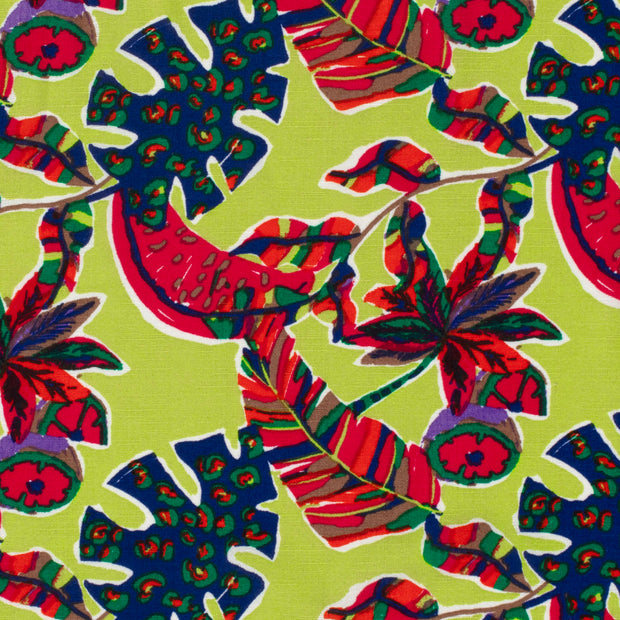 Polyester Bubble fabrik Blatter Lime Grün
