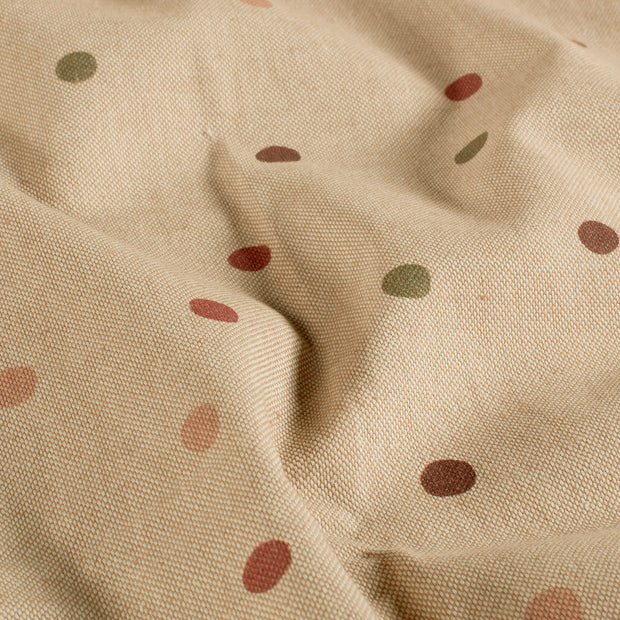 Linen Look fabric Dots Beige