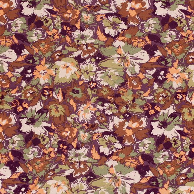 Viscose Vortex Jersey fabric Aubergine matte 