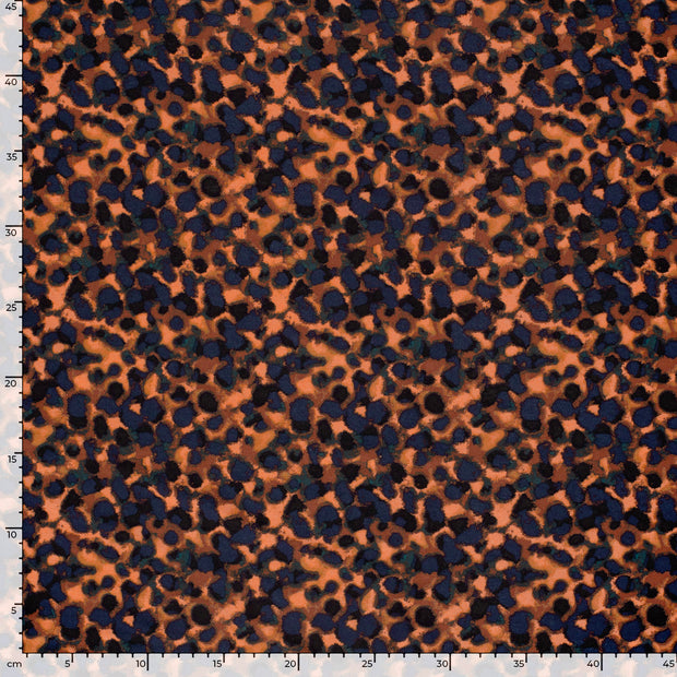 Viscose Vortex Jersey fabric Abstract Coral