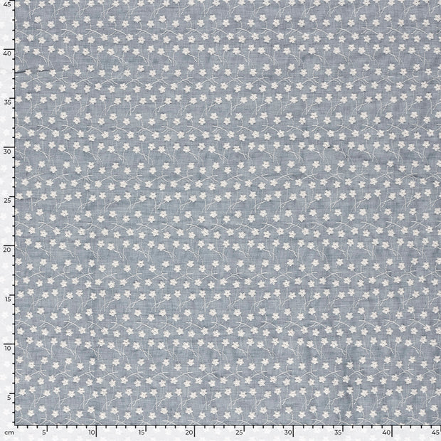 Lace fabric Flowers Light Grey