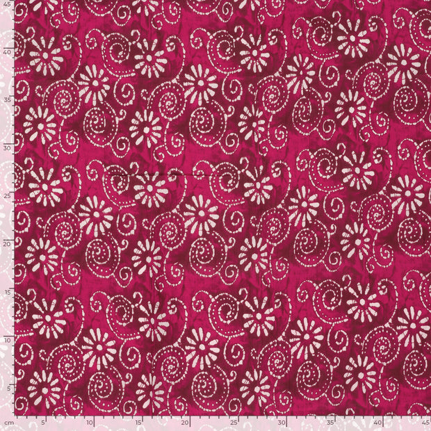 Voile fabrik Blumen Fuchsia