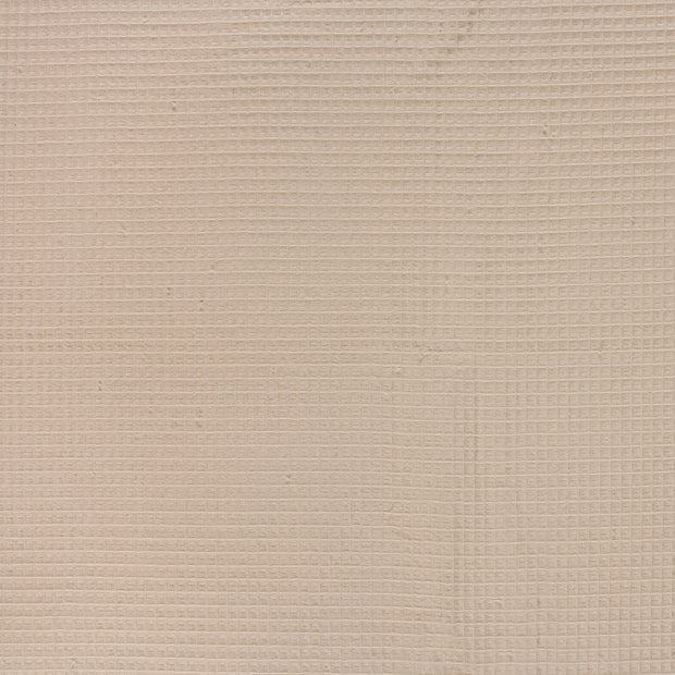 Waffle piqué fabric Beige matte 