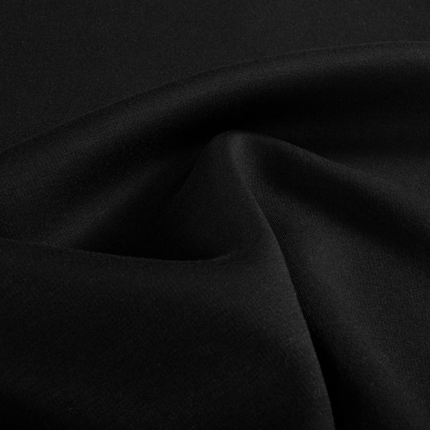 Heavy Knit stof Effen Zwart