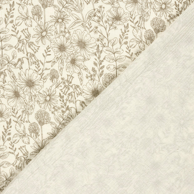 Muslin fabric Flowers printed 